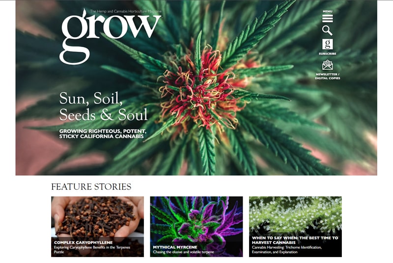Screenshot of Grow Magazine