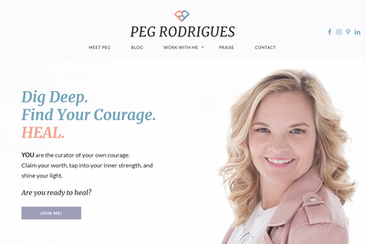 Screenshot of Peg Rodrigues